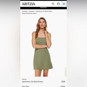 Aritiza Aperature Tie-Back Dress